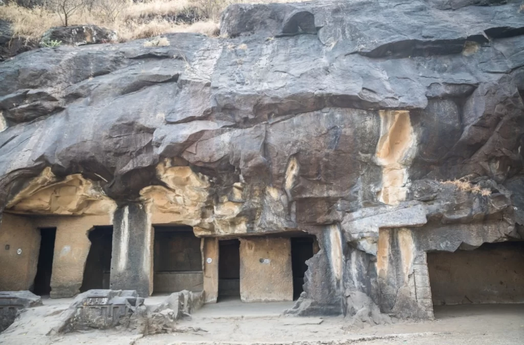 Nasik or Pandavleni Caves, a group of 24 caves carved between the 1st century BCE and the 3nd century CE, additional sculptures were added up to about the 6th century