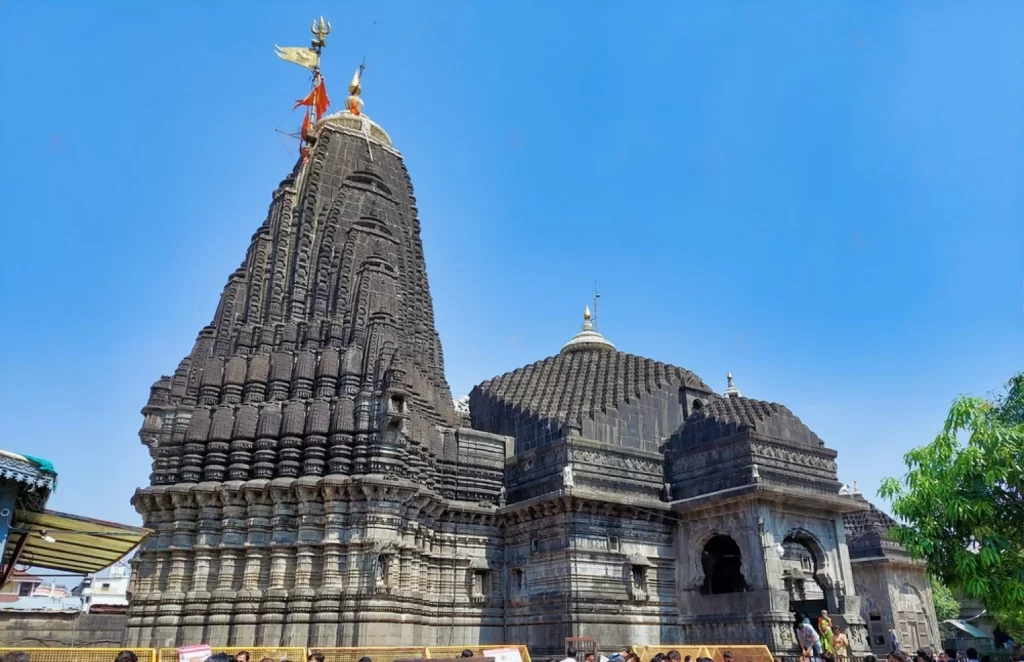 Black stone building of Trimbakeshwar Shiva Jyotirlinga Temple