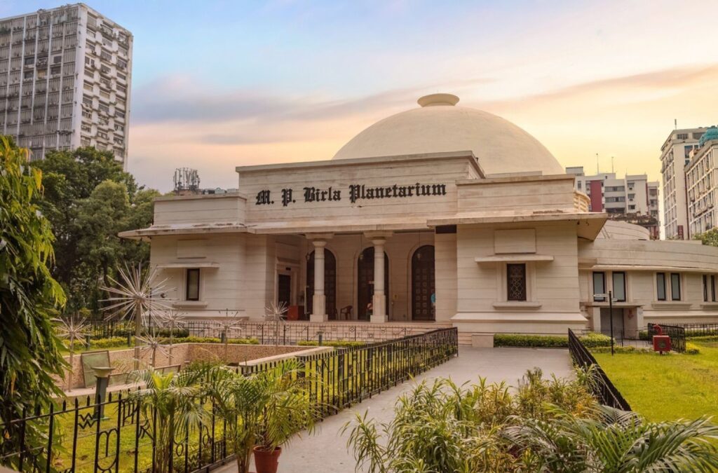 Birla planetarium hall is an astronomical observatory and museum built in the year 1963 which is a famous city landmark. at Kolkata, India.