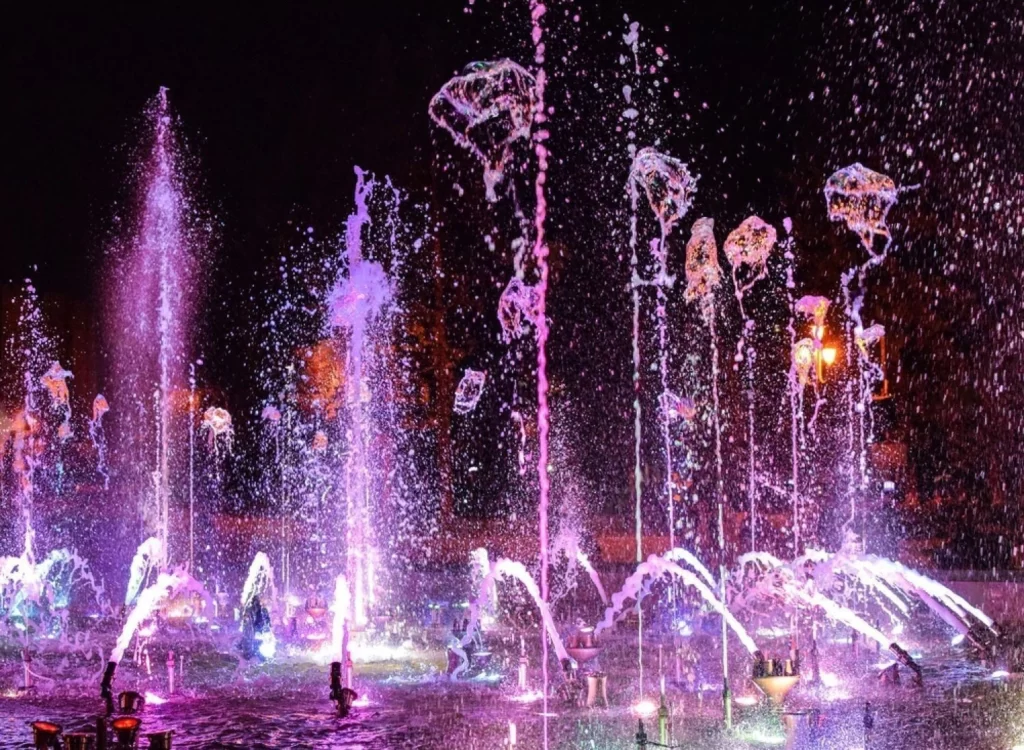 stock photo chelyabinsk russia september colorful musical fountain at night fountain of frozen 1896355834 transformed