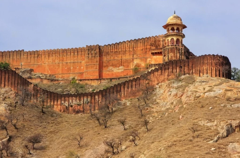 Jaigarh Fort on the top of Hill of Eagles near Jaipur, Rajasthan, India. The fort was built by Jai Singh II in 1726 to protect the Amber Fort